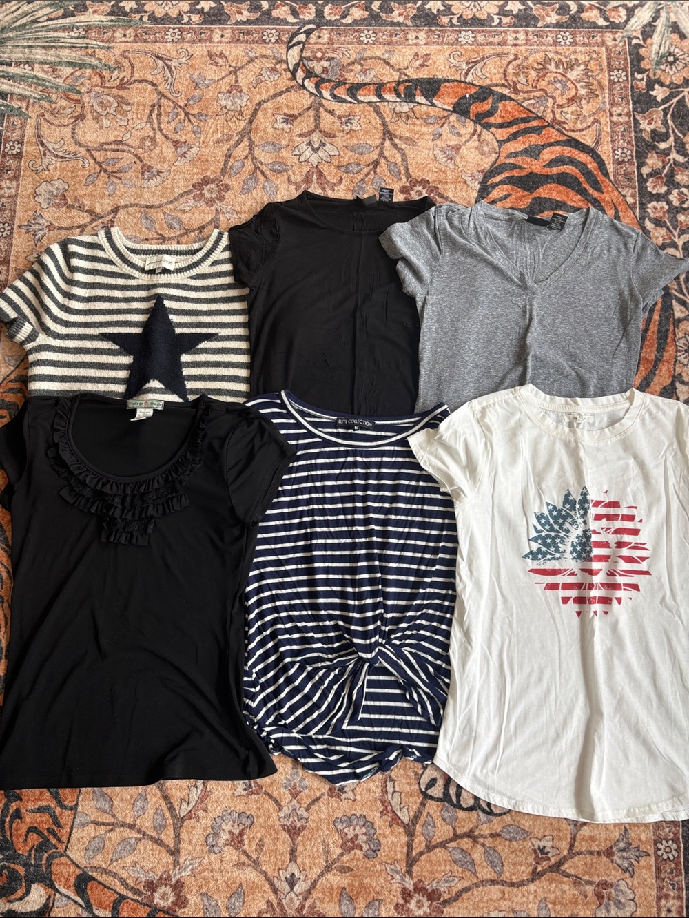 Mixed Women's Tops Bundle - Black, Gray, Navy, White, Cream
